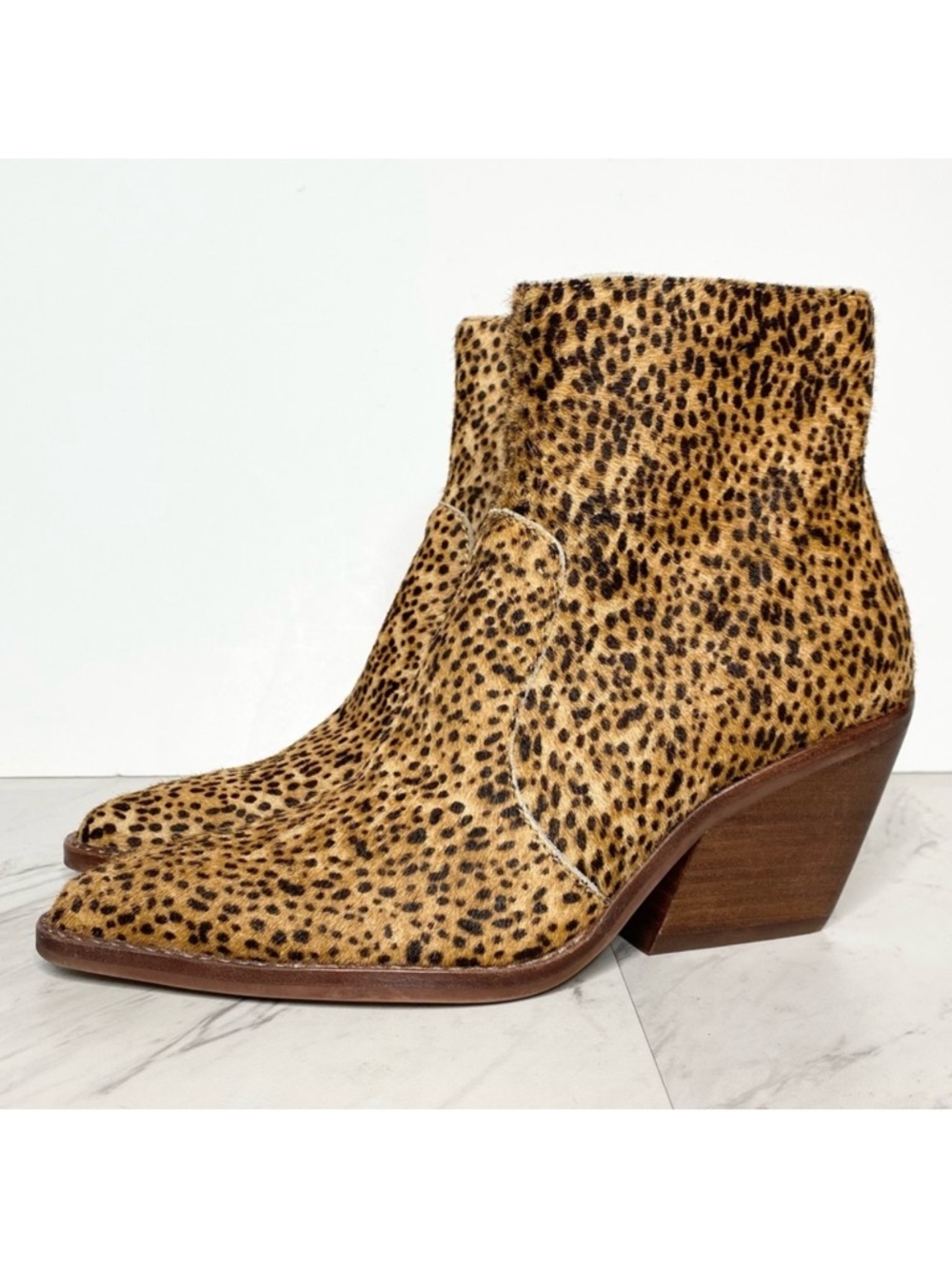 Dolce Vita Volli Animal Print Heeled Bootie 6 1/2